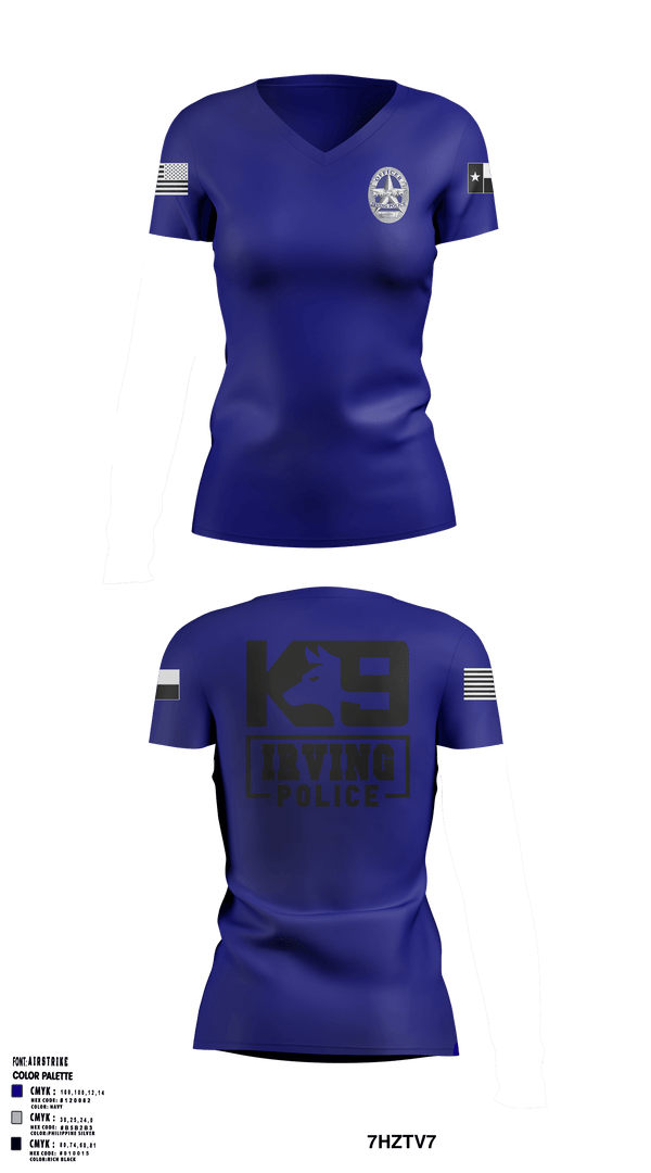 Women's Short Sleeve Vneck Shirt, , Police, Teamtime, Team time, sublimation, custom sports apparel, team uniforms, spirit wear, spiritwear, sports uniforms, custom shirts, team store, custom team store, fundraiser sports, apparel fundraiser