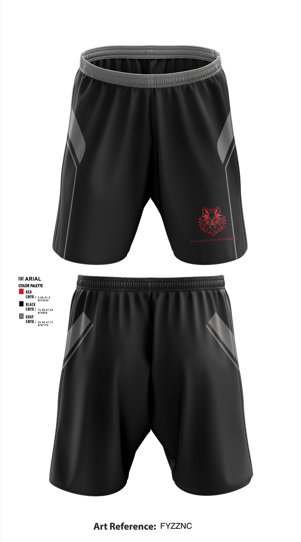 Athletic Shorts With Pockets, Ragnarok Ordnance Works, , Teamtime, Team time, sublimation, custom sports apparel, team uniforms, spirit wear, spiritwear, sports uniforms, custom shirts, team store, custom team store, fundraiser sports, apparel fundraiser