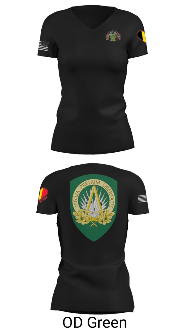 Women's Short Sleeve Vneck Shirt, , Army, Teamtime, Team time, sublimation, custom sports apparel, team uniforms, spirit wear, spiritwear, sports uniforms, custom shirts, team store, custom team store, fundraiser sports, apparel fundraiser