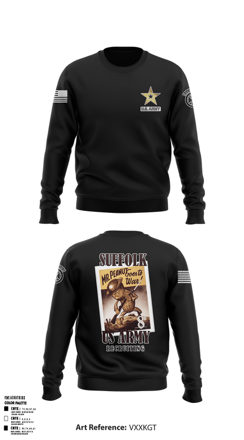 Crew Neck Sweatshirt, 1O8B, Army, Teamtime, Team time, sublimation, custom sports apparel, team uniforms, spirit wear, spiritwear, sports uniforms, custom shirts, team store, custom team store, fundraiser sports, apparel fundraiser