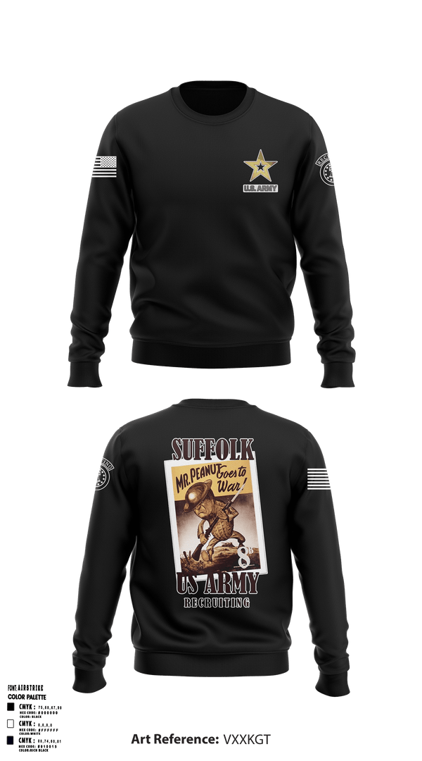 Crew Neck Sweatshirt, 1O8B, Army, Teamtime, Team time, sublimation, custom sports apparel, team uniforms, spirit wear, spiritwear, sports uniforms, custom shirts, team store, custom team store, fundraiser sports, apparel fundraiser