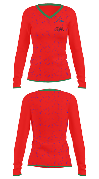 Swallows Charter Academy Golf 92725083 Women's Long Sleeve V-neck Shirt - 26