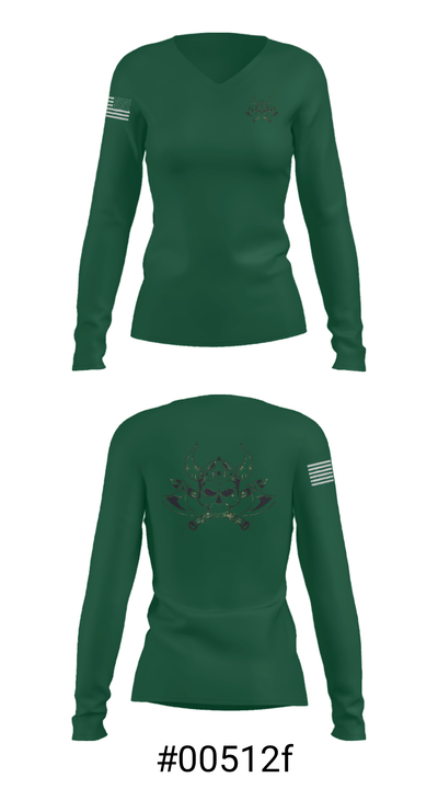 Charlie Company 93293669 Women's Long Sleeve V-neck Shirt - 36