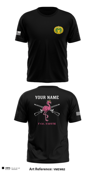 Short Sleeve Performance Shirt, Flamingo Co F 3/485 IN, Army, Teamtime, Team time, sublimation, custom sports apparel, team uniforms, spirit wear, spiritwear, sports uniforms, custom shirts, team store, custom team store, fundraiser sports, apparel fundraiser