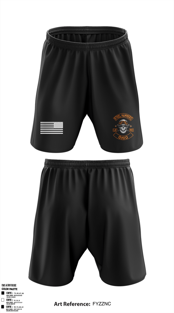 Athletic Shorts With Pockets, STEEL HAMMERZ, Police, Teamtime, Team time, sublimation, custom sports apparel, team uniforms, spirit wear, spiritwear, sports uniforms, custom shirts, team store, custom team store, fundraiser sports, apparel fundraiser