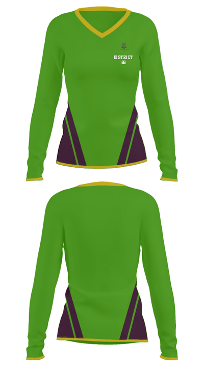 District 69 71804306 Women's Long Sleeve V-neck Shirt - 22