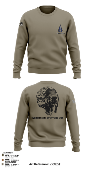 Crew Neck Sweatshirt, 3rd SFAB, Army, Teamtime, Team time, sublimation, custom sports apparel, team uniforms, spirit wear, spiritwear, sports uniforms, custom shirts, team store, custom team store, fundraiser sports, apparel fundraiser