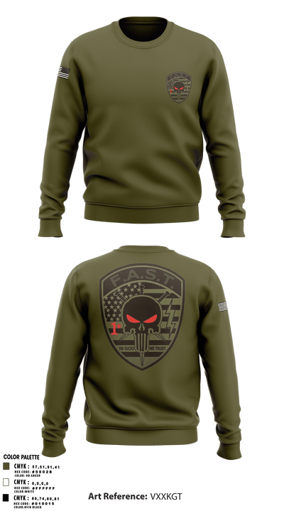 Fugitive apprehension street team 89256534 Crew Neck Sweatshirt - 1