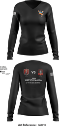 673 EFD/ 334 FEST 89104127 Women's Long Sleeve V-neck Shirt - 2