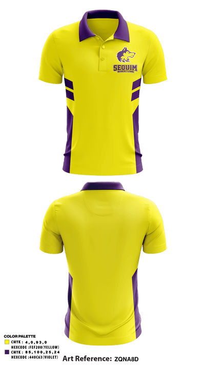 Sequim High School Wrestling 63059837 Short Sleeve Performance Polo - 1