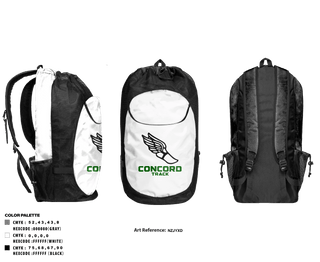 Gear Bag, Concord High School Track, Cross Country, Teamtime, Team time, sublimation, custom sports apparel, team uniforms, spirit wear, spiritwear, sports uniforms, custom shirts, team store, custom team store, fundraiser sports, apparel fundraiser