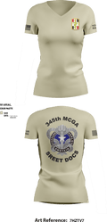 345th MCGA 98196690 Women's Short Sleeve V-neck Shirt - 5