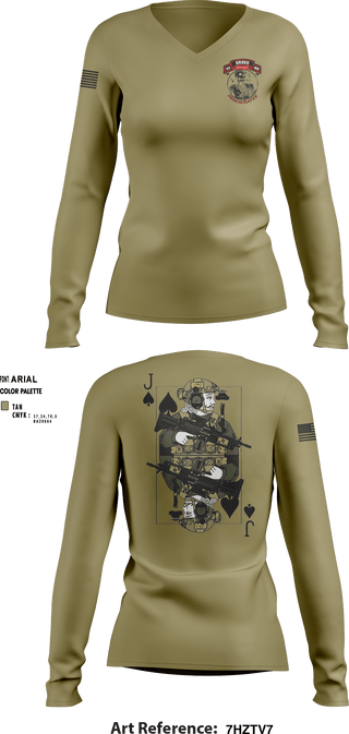Women's Long Sleeve Vneck Shirt, , Army, Teamtime, Team time, sublimation, custom sports apparel, team uniforms, spirit wear, spiritwear, sports uniforms, custom shirts, team store, custom team store, fundraiser sports, apparel fundraiser
