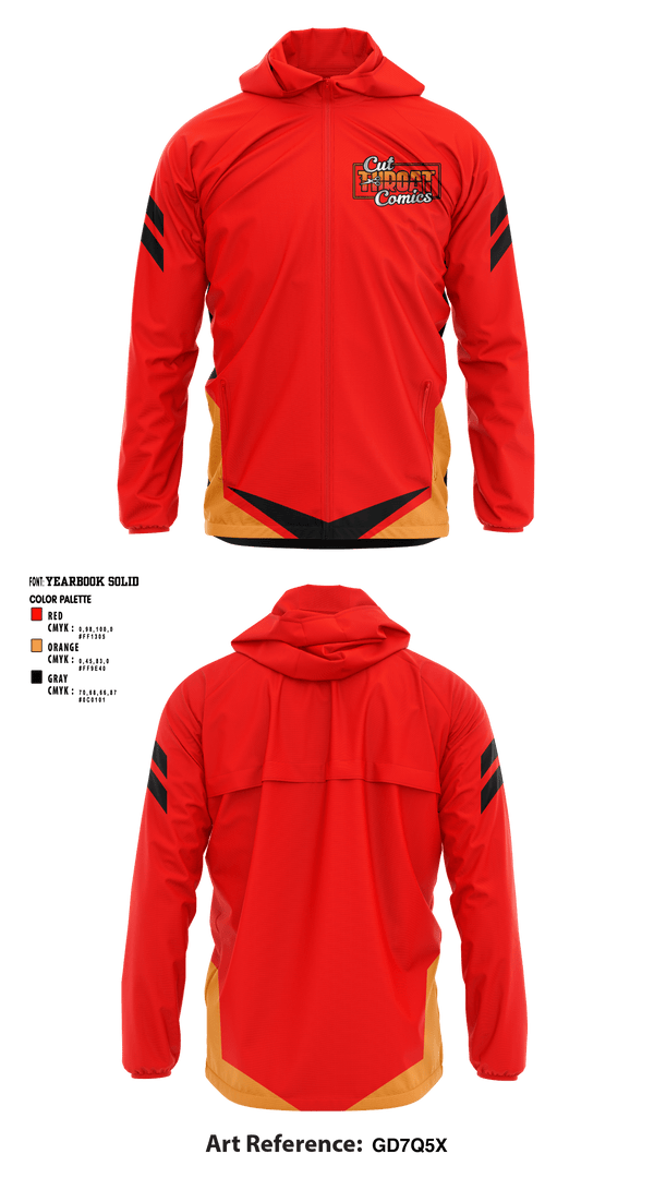 Windbreaker, Cut Throat Comics, , Teamtime, Team time, sublimation, custom sports apparel, team uniforms, spirit wear, spiritwear, sports uniforms, custom shirts, team store, custom team store, fundraiser sports, apparel fundraiser