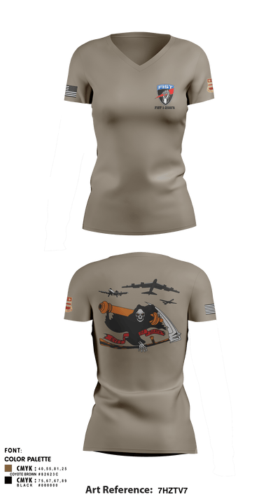 DET 1 HHB 1-258 FA 53026812 Women's Short Sleeve V-neck Shirt - 4