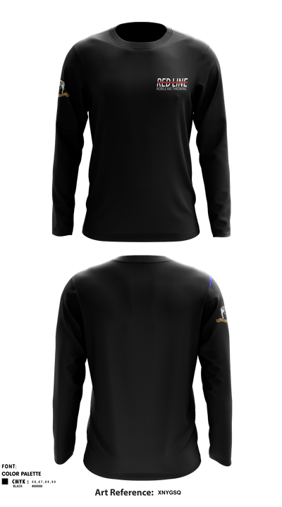 Red Line Mobile Axe Throwing 75513629 Long Sleeve Performance Shirt - 1