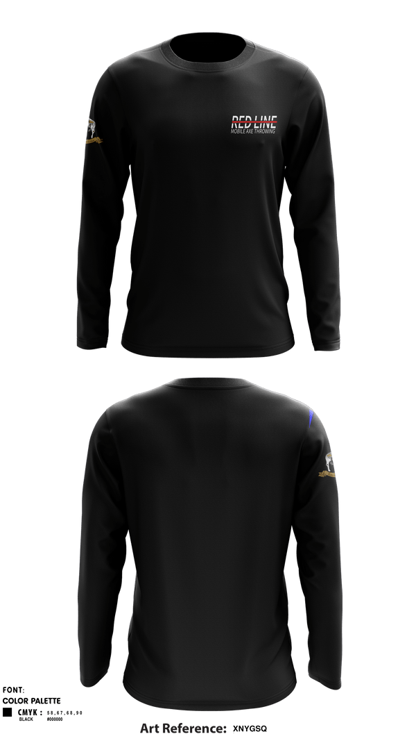 Long Sleeve Performance Shirt, Red Line Mobile Axe Throwing, , Teamtime, Team time, sublimation, custom sports apparel, team uniforms, spirit wear, spiritwear, sports uniforms, custom shirts, team store, custom team store, fundraiser sports, apparel fundraiser