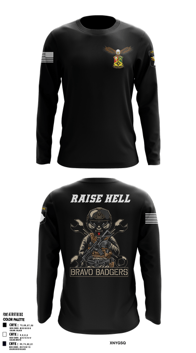 Bravo Badgers, 101 STB 90284504 Long Sleeve Performance Shirt - 51