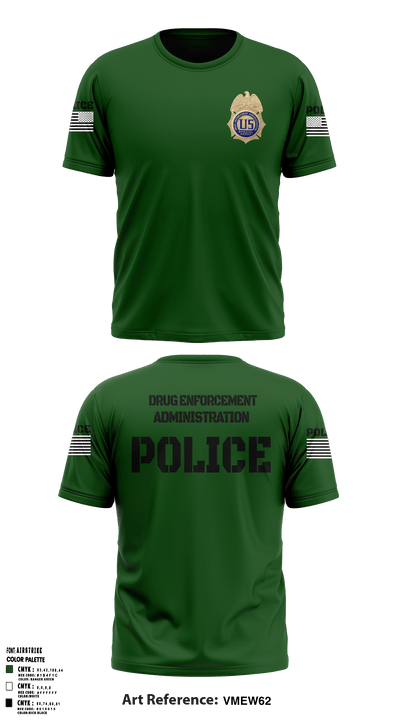 DEA Enforcement Group 46 13099367 Short Sleeve Performance Shirt - 54