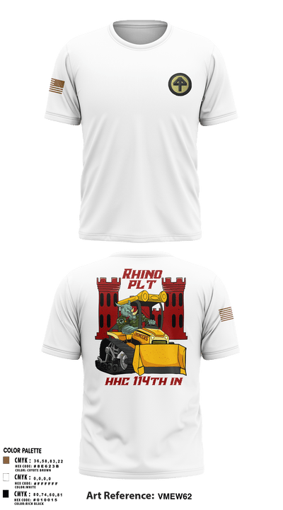 HHC 1-114 Infantry Brigade 59777131 Short Sleeve Performance Shirt - 2