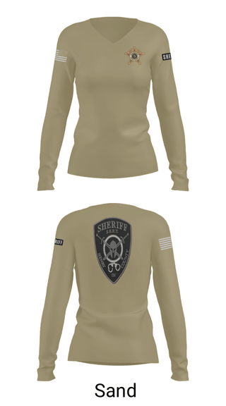 Women's Long Sleeve Vneck Shirt, , Police, Teamtime, Team time, sublimation, custom sports apparel, team uniforms, spirit wear, spiritwear, sports uniforms, custom shirts, team store, custom team store, fundraiser sports, apparel fundraiser
