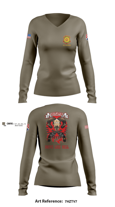 423 TC 57126457 Women's Long Sleeve V-neck Shirt - 6