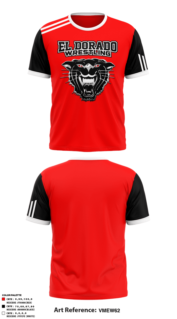 Short Sleeve Performance Shirt, El Dorado High School Wrestling, Wrestling, Teamtime, Team time, sublimation, custom sports apparel, team uniforms, spirit wear, spiritwear, sports uniforms, custom shirts, team store, custom team store, fundraiser sports, apparel fundraiser
