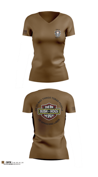 Women's Short Sleeve Vneck Shirt, MCPOD-XVIII Airborne Corps, Army, Teamtime, Team time, sublimation, custom sports apparel, team uniforms, spirit wear, spiritwear, sports uniforms, custom shirts, team store, custom team store, fundraiser sports, apparel fundraiser