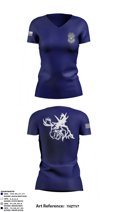 SPD TACTICAL RESPONSE TEAM 13504986 Women's Short Sleeve V-neck Shirt - 1