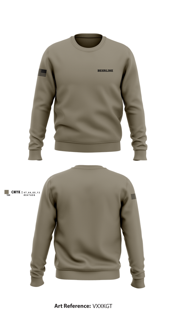 Crew Neck Sweatshirt, BEHRLINE, Army, Teamtime, Team time, sublimation, custom sports apparel, team uniforms, spirit wear, spiritwear, sports uniforms, custom shirts, team store, custom team store, fundraiser sports, apparel fundraiser