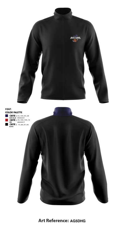 Fleece Jacket, Ballers Basketball, Men's Basketball, Teamtime, Team time, sublimation, custom sports apparel, team uniforms, spirit wear, spiritwear, sports uniforms, custom shirts, team store, custom team store, fundraiser sports, apparel fundraiser