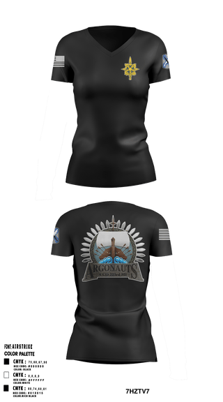 Women's Short Sleeve Vneck Shirt, , National Guard, Teamtime, Team time, sublimation, custom sports apparel, team uniforms, spirit wear, spiritwear, sports uniforms, custom shirts, team store, custom team store, fundraiser sports, apparel fundraiser
