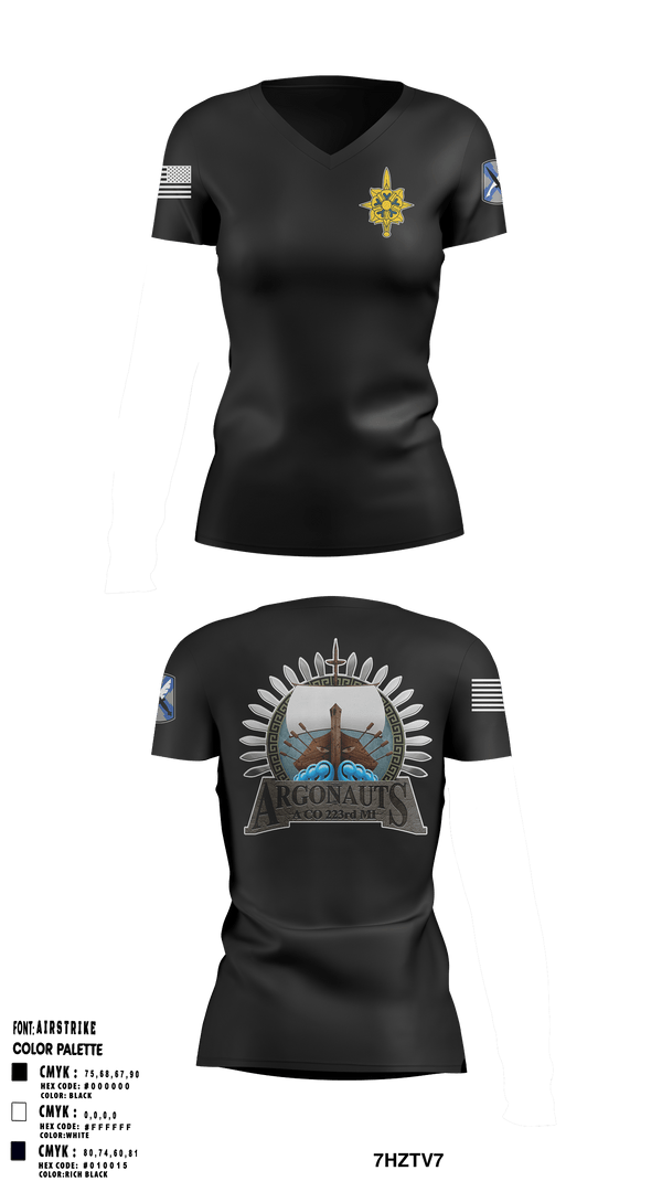 Women's Short Sleeve Vneck Shirt, , National Guard, Teamtime, Team time, sublimation, custom sports apparel, team uniforms, spirit wear, spiritwear, sports uniforms, custom shirts, team store, custom team store, fundraiser sports, apparel fundraiser
