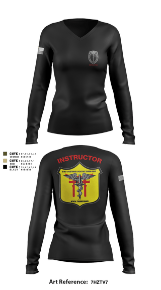 Women's Long Sleeve Vneck Shirt, , Marines, Teamtime, Team time, sublimation, custom sports apparel, team uniforms, spirit wear, spiritwear, sports uniforms, custom shirts, team store, custom team store, fundraiser sports, apparel fundraiser