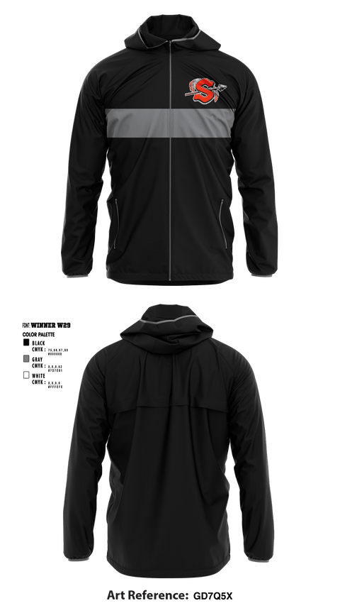 Windbreaker, Sandwich High School, Spirit Store, Teamtime, Team time, sublimation, custom sports apparel, team uniforms, spirit wear, spiritwear, sports uniforms, custom shirts, team store, custom team store, fundraiser sports, apparel fundraiser