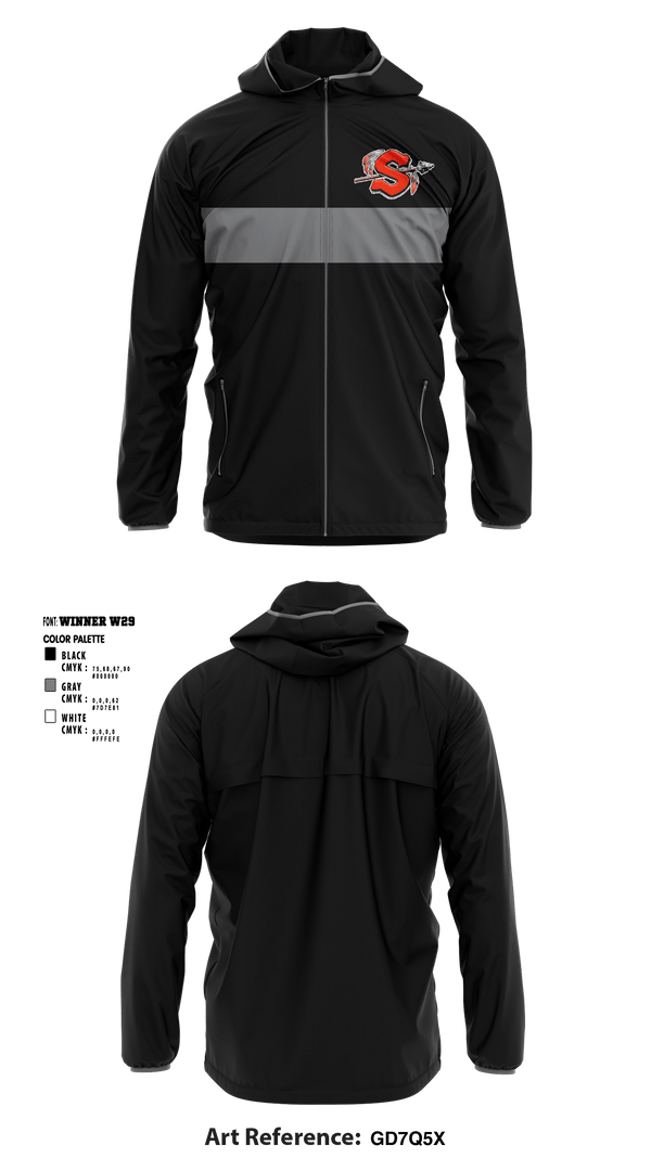 Windbreaker, Sandwich High School, Spirit Store, Teamtime, Team time, sublimation, custom sports apparel, team uniforms, spirit wear, spiritwear, sports uniforms, custom shirts, team store, custom team store, fundraiser sports, apparel fundraiser