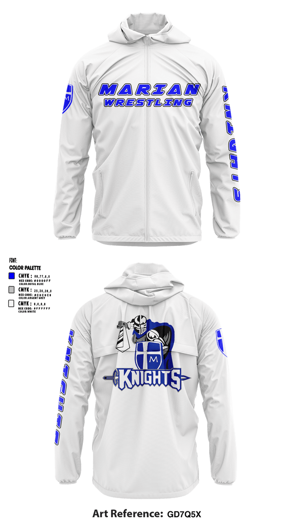 Windbreaker, Marian High School Wrestling, Wrestling, Teamtime, Team time, sublimation, custom sports apparel, team uniforms, spirit wear, spiritwear, sports uniforms, custom shirts, team store, custom team store, fundraiser sports, apparel fundraiser
