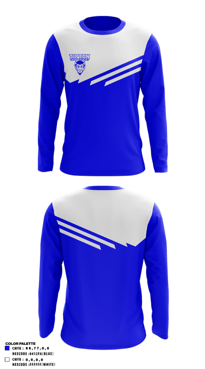 Tipton Middle School Cross Country 80012614 Long Sleeve Performance Shirt - 1