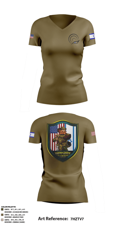 13th Missile Defense Battery 67217504 Women's Short Sleeve V-neck Shirt - 5