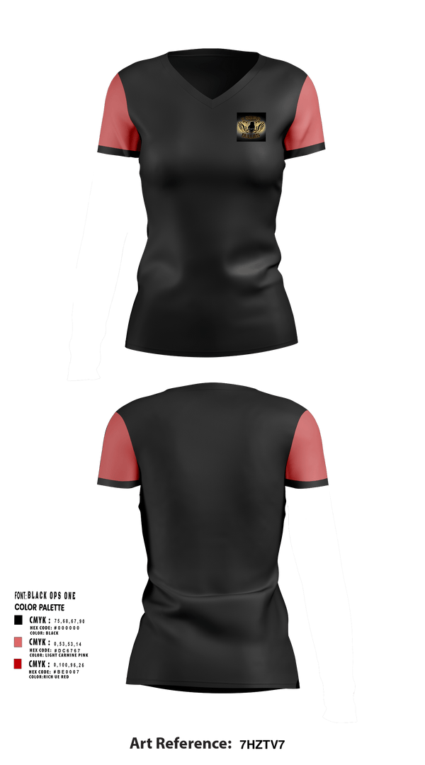 Women's Short Sleeve Vneck Shirt, V Squad Bullies, , Teamtime, Team time, sublimation, custom sports apparel, team uniforms, spirit wear, spiritwear, sports uniforms, custom shirts, team store, custom team store, fundraiser sports, apparel fundraiser