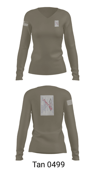 Women's Long Sleeve Vneck Shirt, , Army, Teamtime, Team time, sublimation, custom sports apparel, team uniforms, spirit wear, spiritwear, sports uniforms, custom shirts, team store, custom team store, fundraiser sports, apparel fundraiser