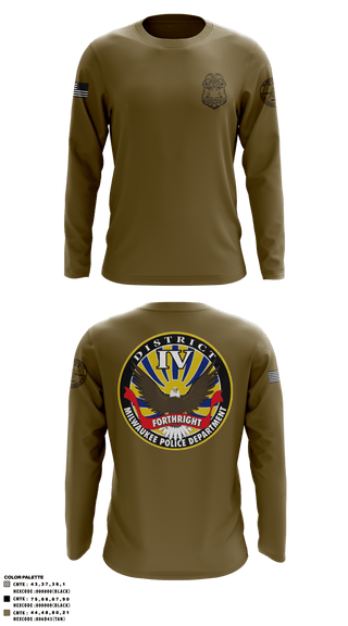 Long Sleeve Performance Shirt, District IV, Police, Teamtime, Team time, sublimation, custom sports apparel, team uniforms, spirit wear, spiritwear, sports uniforms, custom shirts, team store, custom team store, fundraiser sports, apparel fundraiser