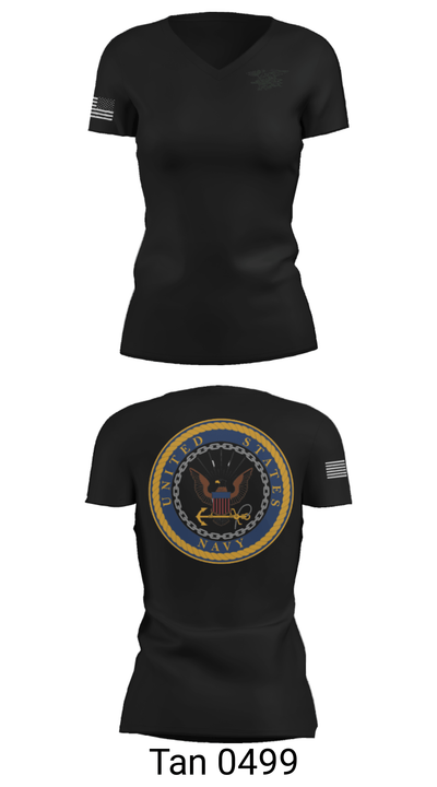 Navy SEAL 15609464 Women's Short Sleeve V-neck Shirt - 23