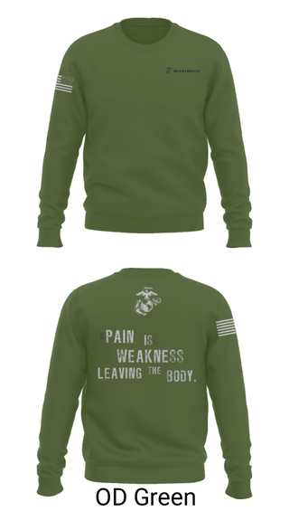 Crew Neck Sweatshirt, , Marines, Teamtime, Team time, sublimation, custom sports apparel, team uniforms, spirit wear, spiritwear, sports uniforms, custom shirts, team store, custom team store, fundraiser sports, apparel fundraiser