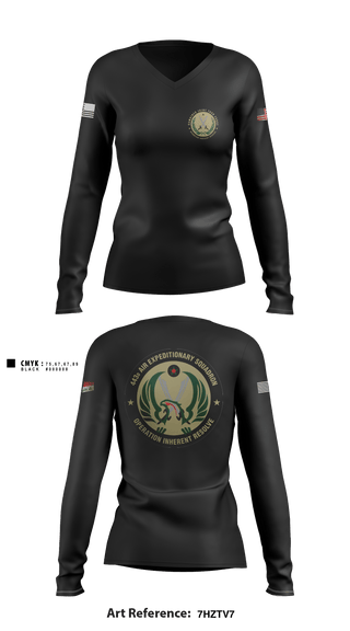Women's Long Sleeve Vneck Shirt, 443 AES, Air Force, Teamtime, Team time, sublimation, custom sports apparel, team uniforms, spirit wear, spiritwear, sports uniforms, custom shirts, team store, custom team store, fundraiser sports, apparel fundraiser