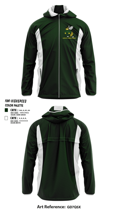 Leavitt Area High School Cheer 62037946 Windbreaker - 1