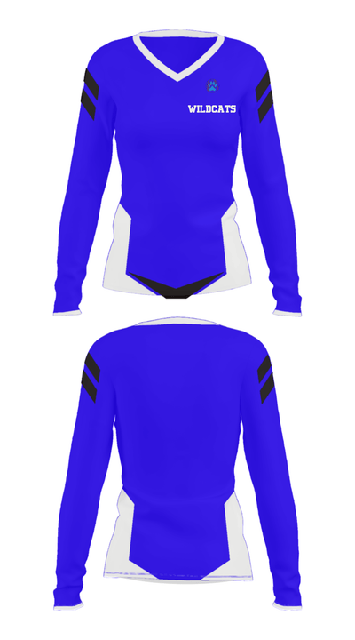 Wildcats 85102489 Women's Long Sleeve V-neck Shirt - 29