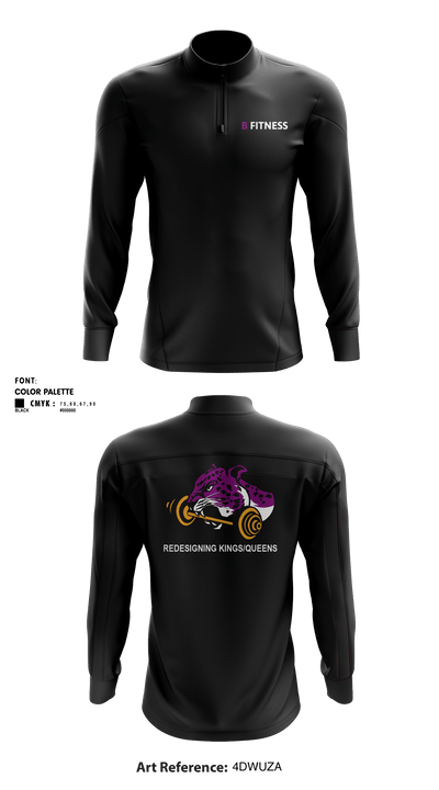 BFitnessBFitness 7718211 Quarter Zip Jacket - 3