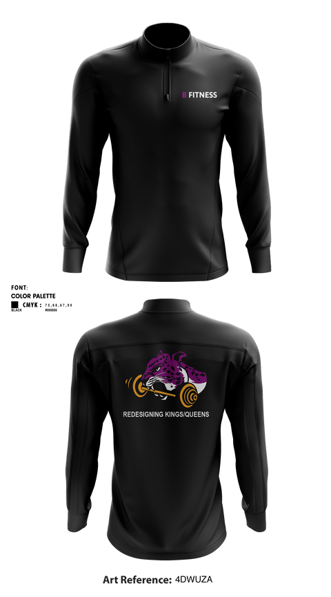 Quarter Zip Jacket, BFitnessBFitness, , Teamtime, Team time, sublimation, custom sports apparel, team uniforms, spirit wear, spiritwear, sports uniforms, custom shirts, team store, custom team store, fundraiser sports, apparel fundraiser