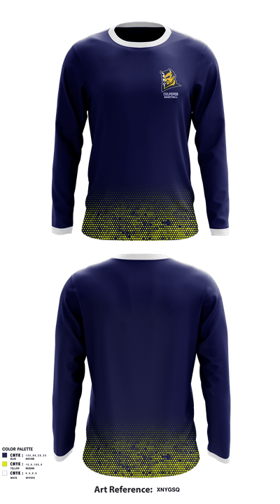 Culpeper County High School Basketball 66766183 Long Sleeve Performance Shirt - 1